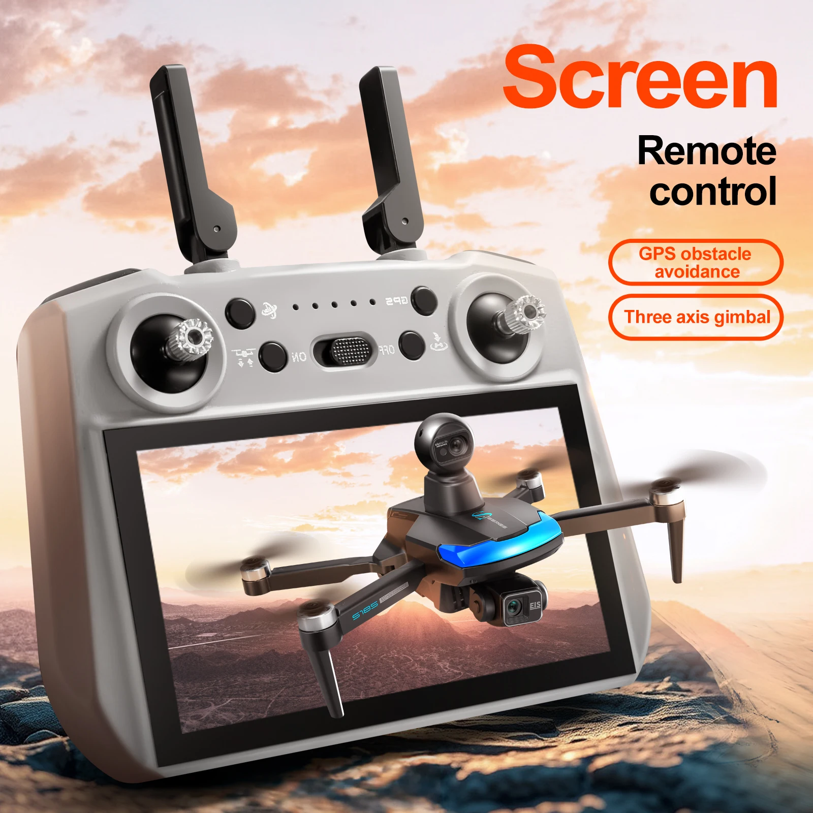 S185 Professional Drone 2.7K H - Drone Gimbal 3 Axis ulasan dan harga