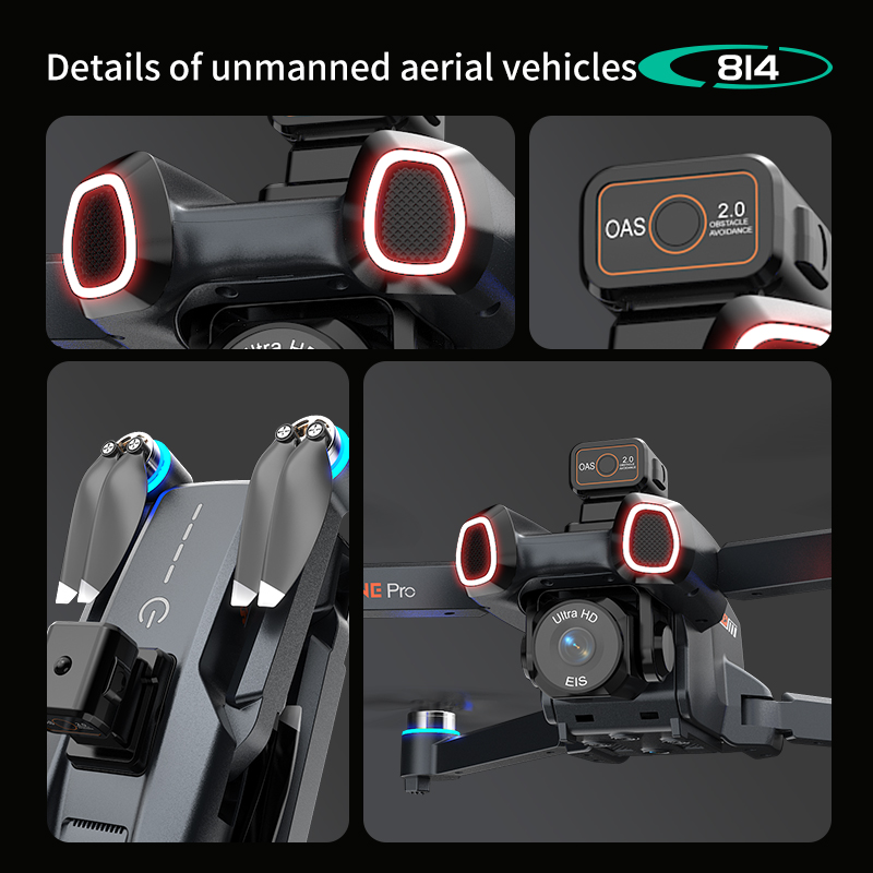 814 drone profissional 4K HD C - Drone Gimbal Brushless ulasan dan harga