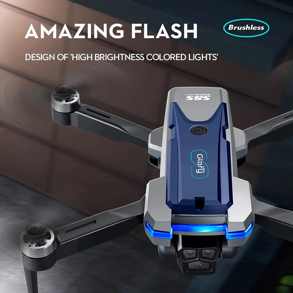 S8S GPS Drone 5G Wifi 8K HD Du - Drone Gimbal Brushless ulasan dan harga